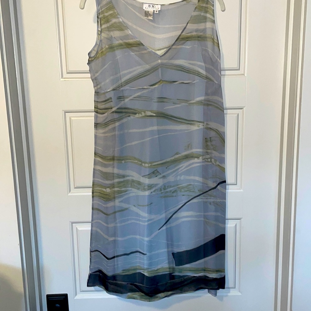 BCBG MAXAZRIA Collection Sheer Silk Dress